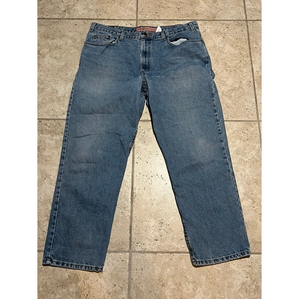 Eddie Bauer Classic Fit Jeans Mens Blue Denim Straight Leg Rugged 100% Cotton